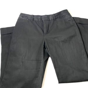 Banana Republic Black Cuffed Trousers Pants size 10 stretch Martin Fit